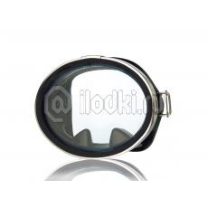 фото: Маска классическая для плавания, круглое стекло, черный силикон