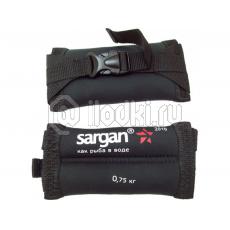 фото: Груза ножные мягкие SARGAN Донгуз 0,75 кг, 2мм, неопрен-нейлон черный, баласт-Pb.