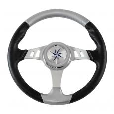 фото: Рулевое колесо ENDURANCE обод черный, спицы серебряные д. 350 мм